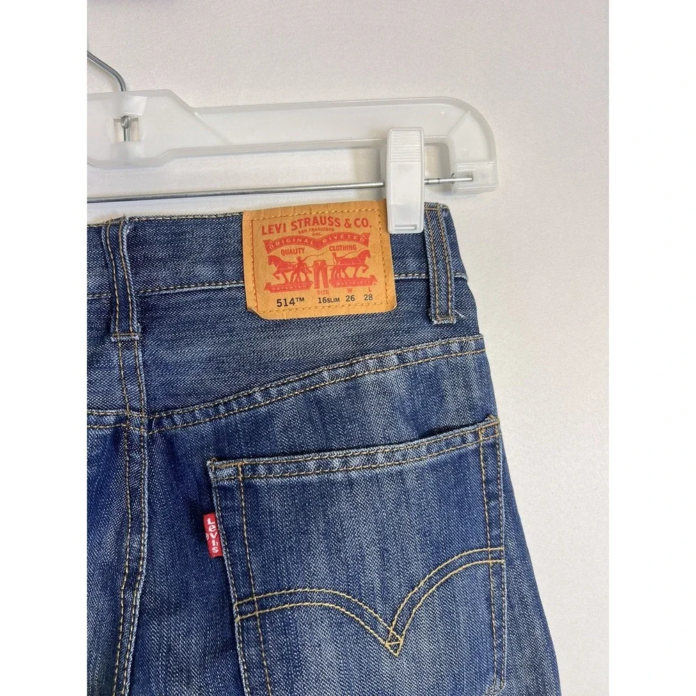 Levi's Performance 514 Straight Jeans Sz 16 Slim Fit Blue YOUTH‎ Boys